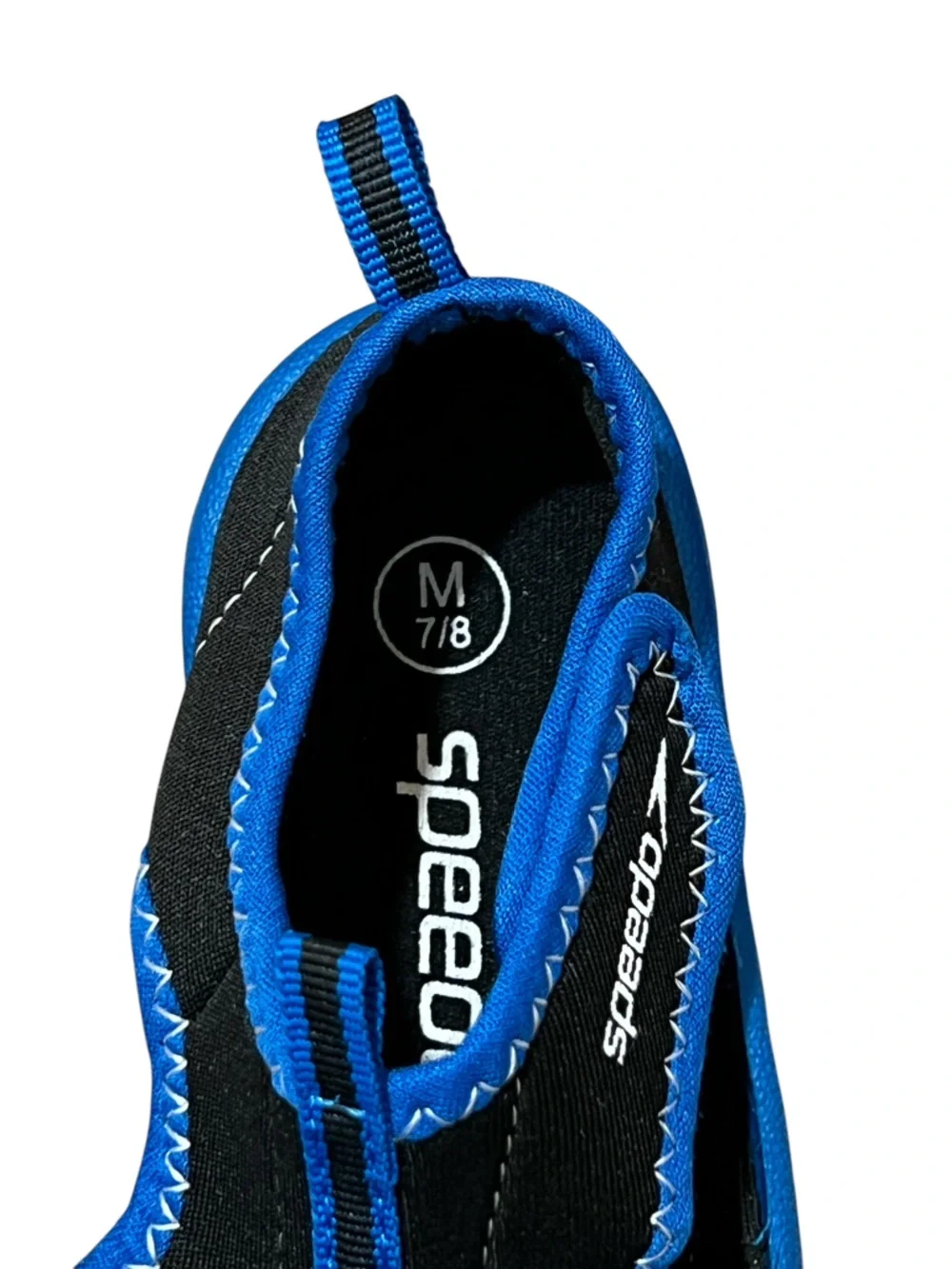 Speedo Hybrid Water Shoes Kids Toddler Blue Black Slip On Pool Beach Sneaker M